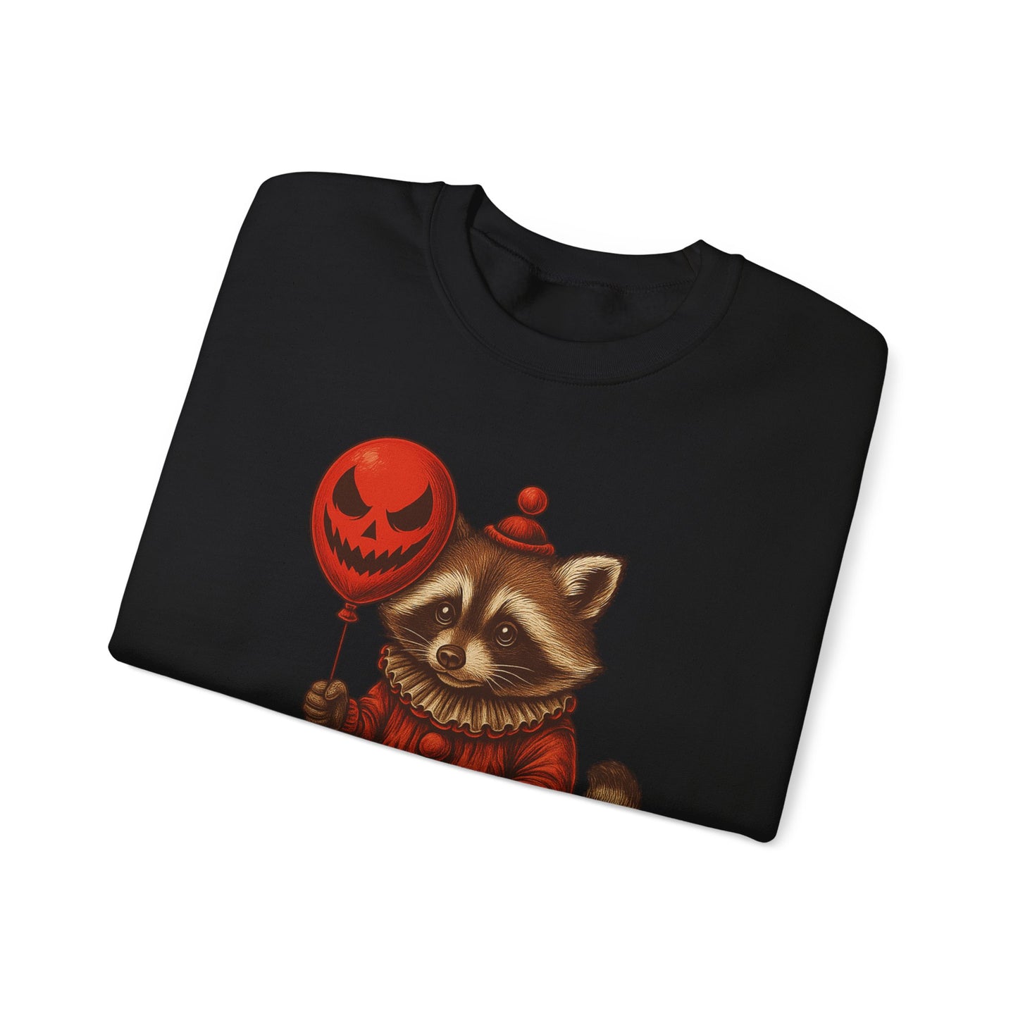 Creepy Clown Raccoon Halloween Sweatshirt