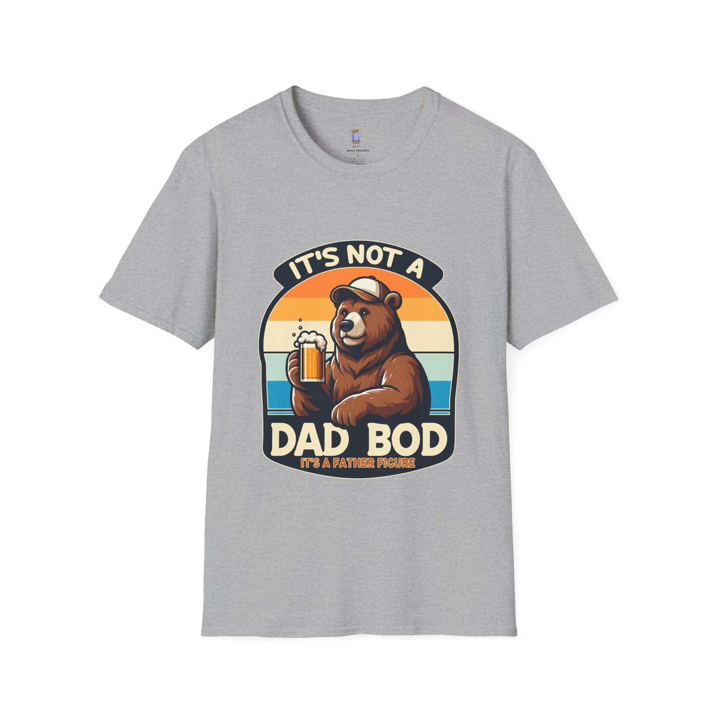 Unisex Bear Dad Bod T-Shirt, Funny Gift for Fathers, Casual Wear for Dads, Summer Tee, Gift for Father's Day, Relaxed Fit Tee
