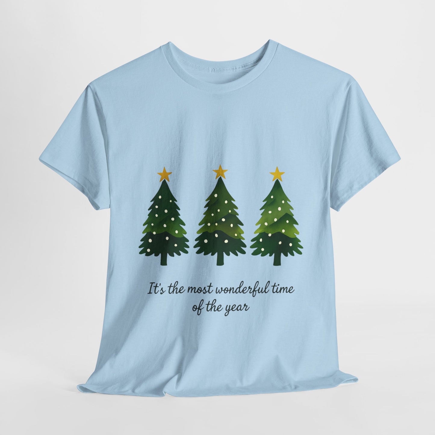 Christmas Tee - Festive Watercolor Trees Holiday Shirt