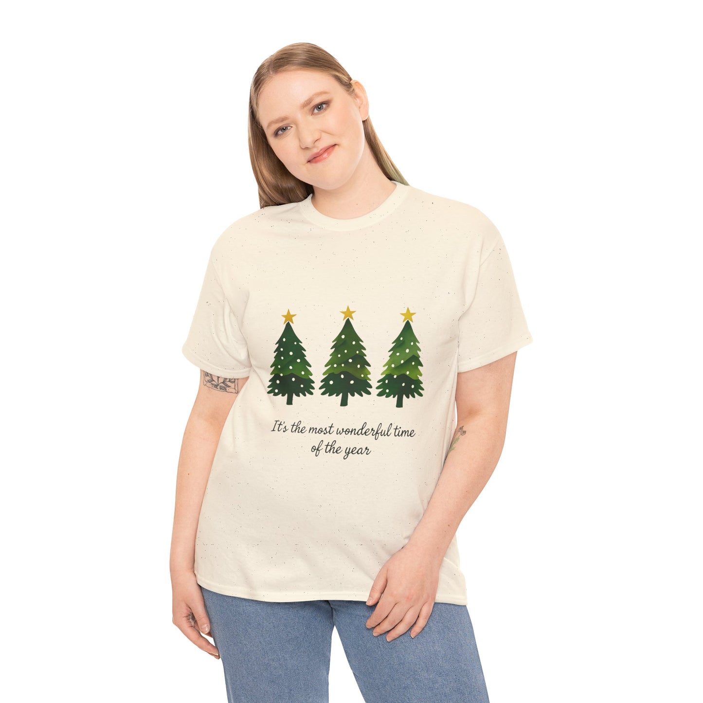 Christmas Tee - Festive Watercolor Trees Holiday Shirt