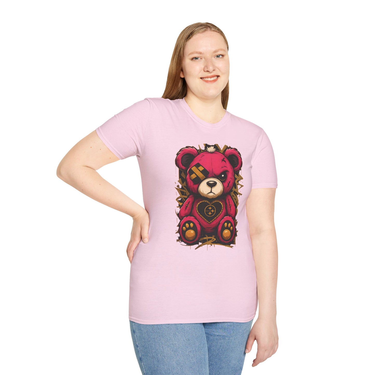 Cute Teddy Bear Graphic Tee, Soft Unisex Shirt, Casual Wear, Unique Gift, Gift for Her, Holiday Apparel