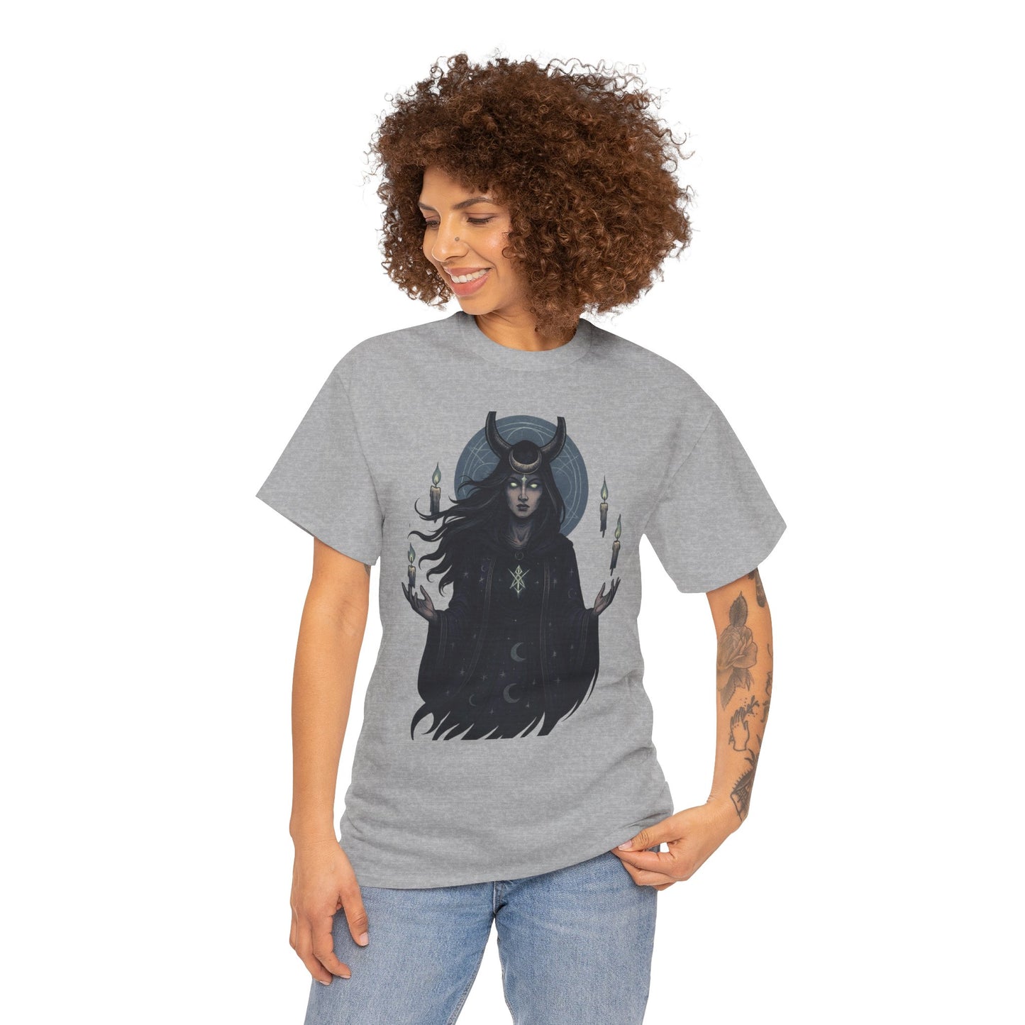 Moonlit Sorceress – Enchanted Candlelight Tee