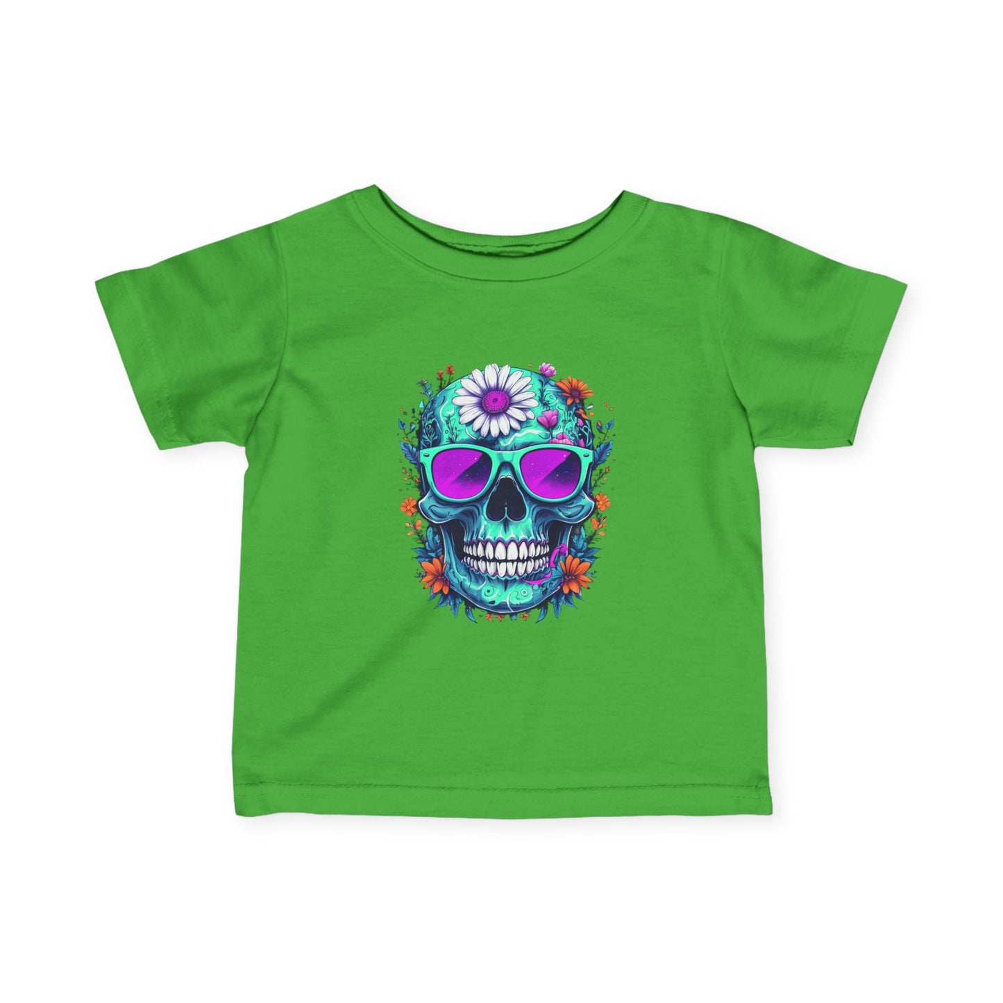Colorful Skull Infant Tee - Trendy Baby Clothes, Unique Baby Gift, Toddler Party Outfit, Day of the Dead Tee, Fun Kid’s Apparel