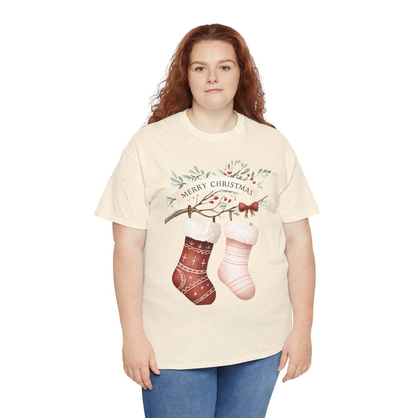 Watercolor Christmas Stocking Tee - Hope & Love