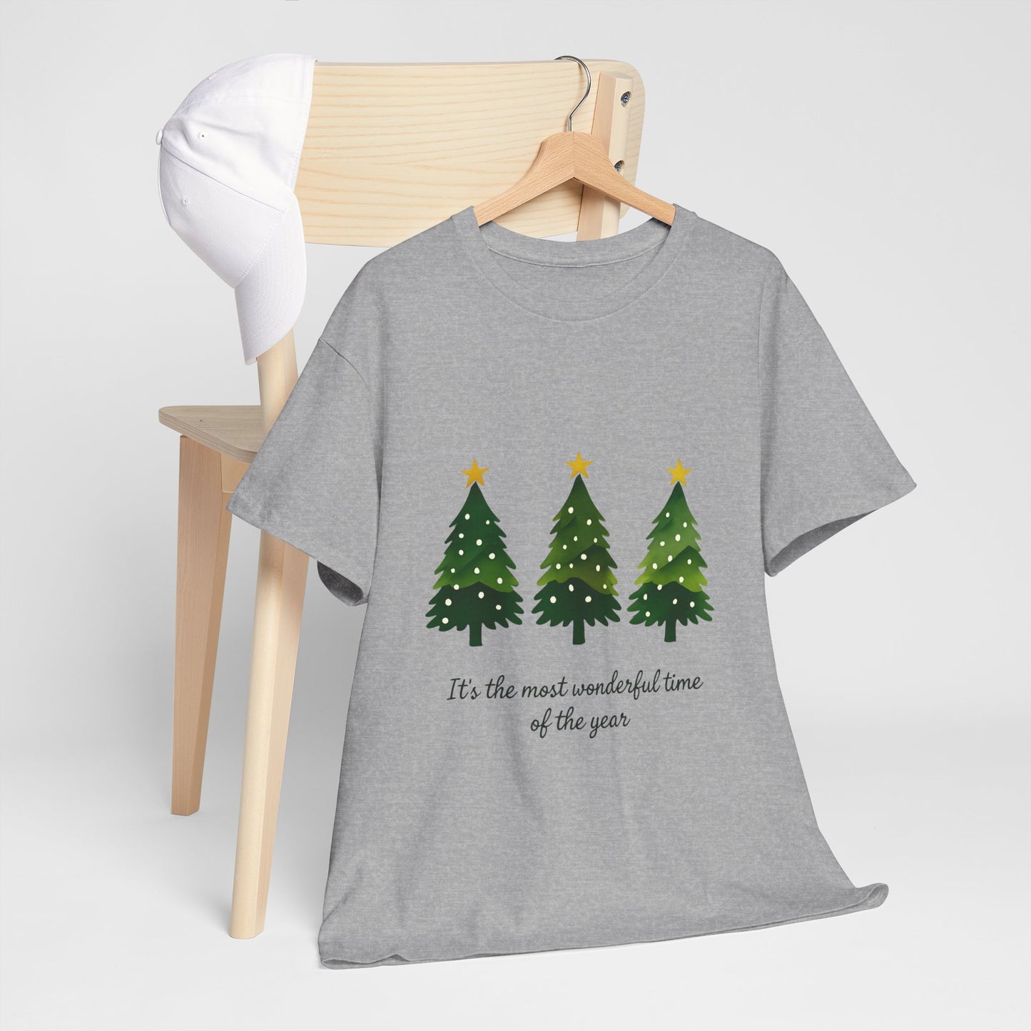 Christmas Tee - Festive Watercolor Trees Holiday Shirt