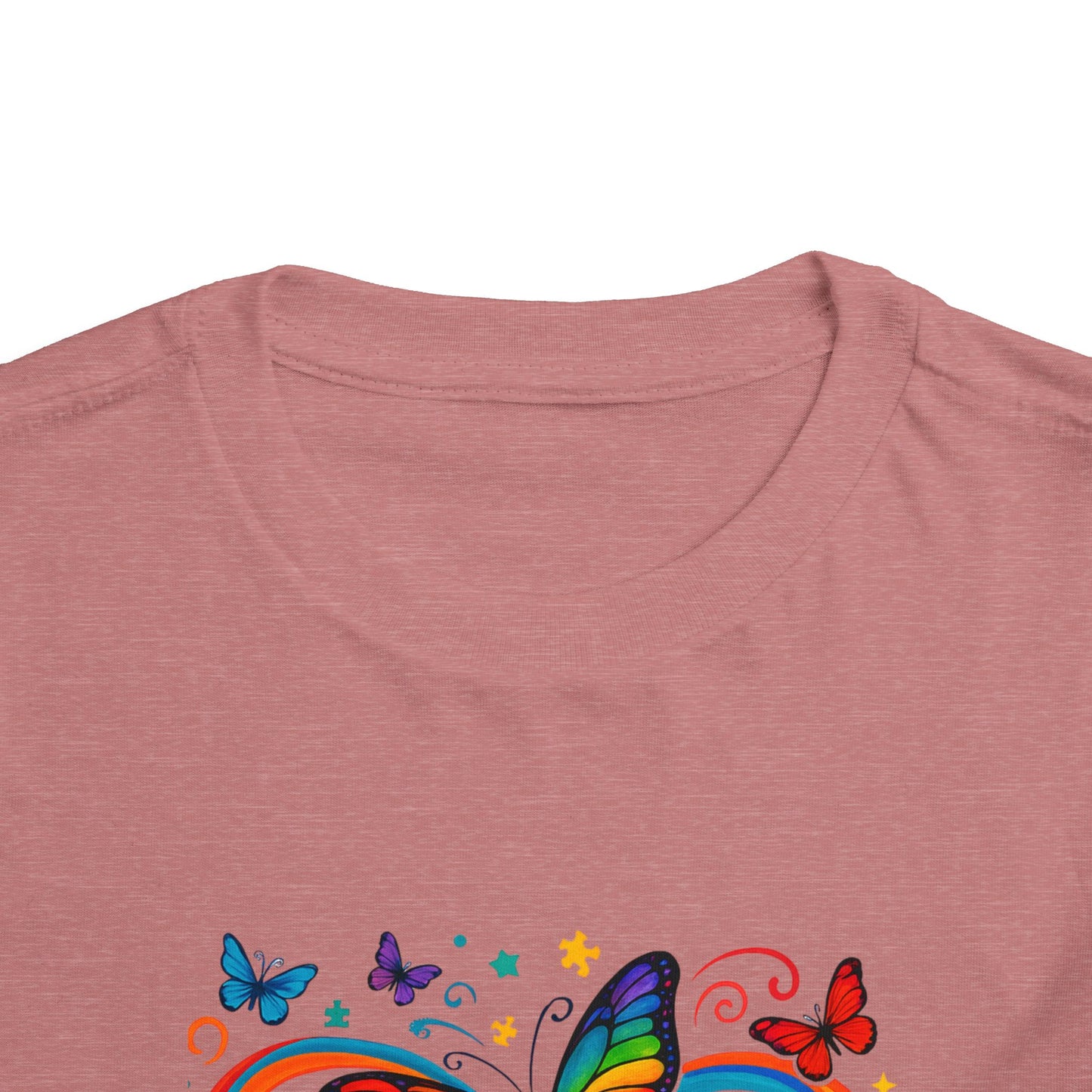 Toddler Tee - Neurodiversity is Beautiful Butterfly Rainbow Puzzle Piece Tee