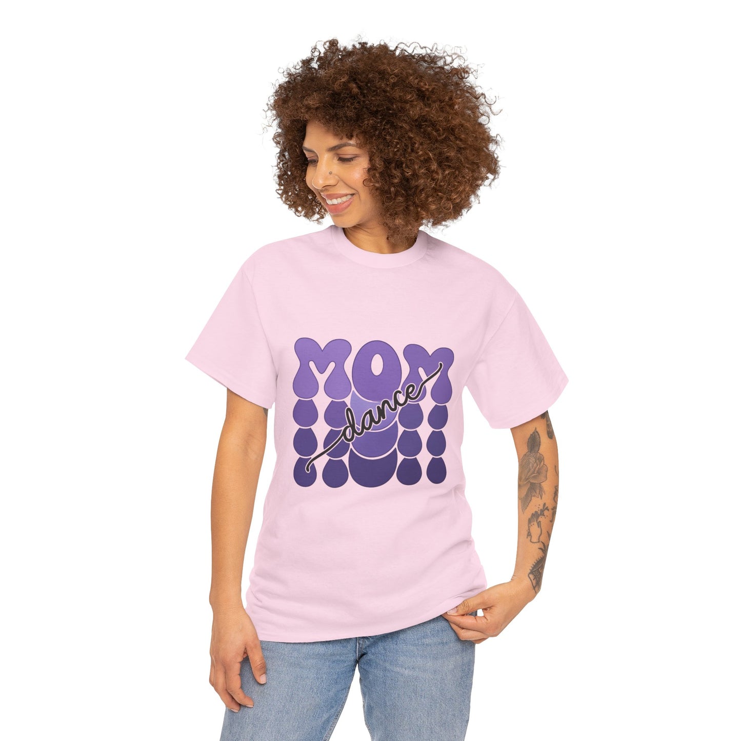 MOM Dance – Purple Letter Stage Spirit Tee