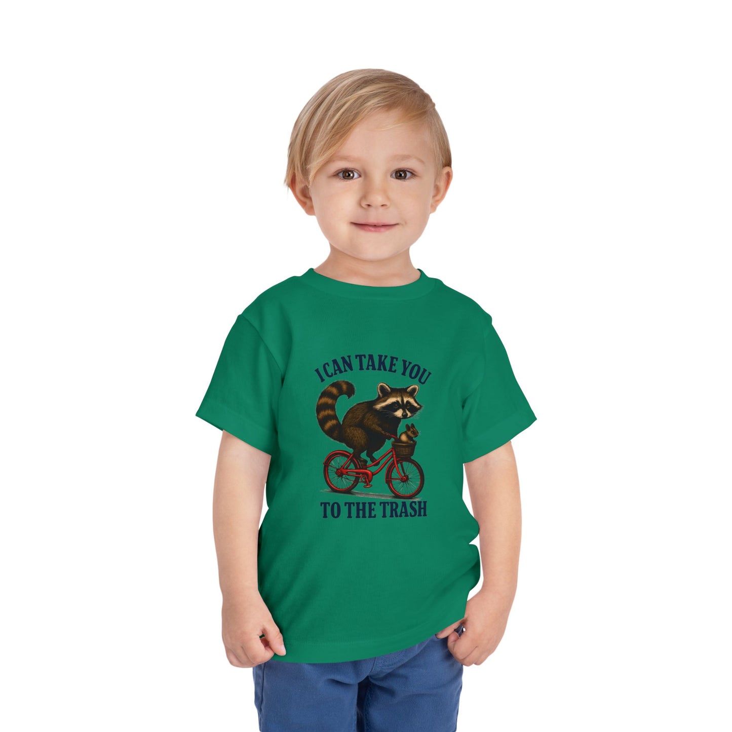 Raccoon Bike Ride Toddler Christmas Tee