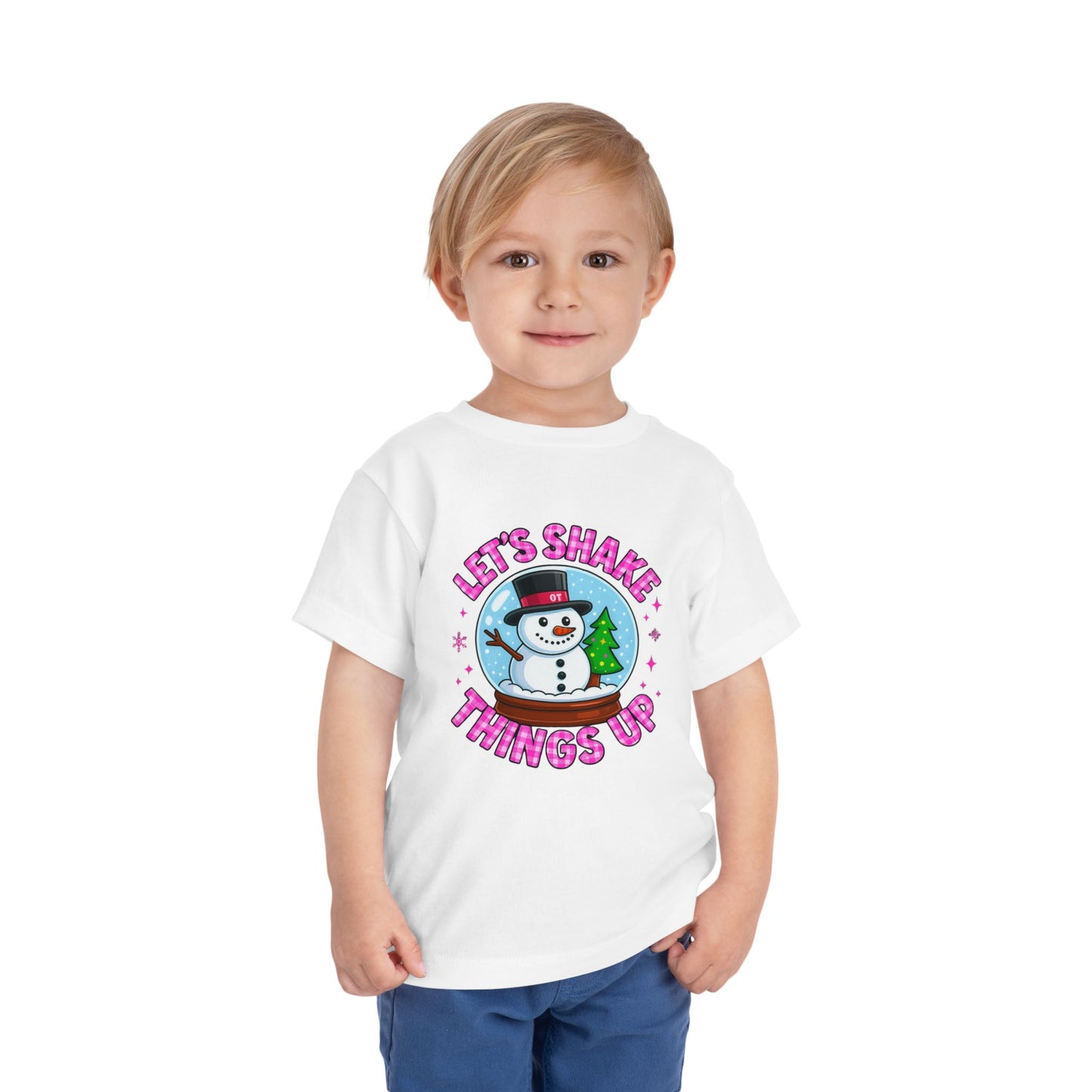 Let's Shake Things Up! Snow Globe Toddler Christmas Tee
