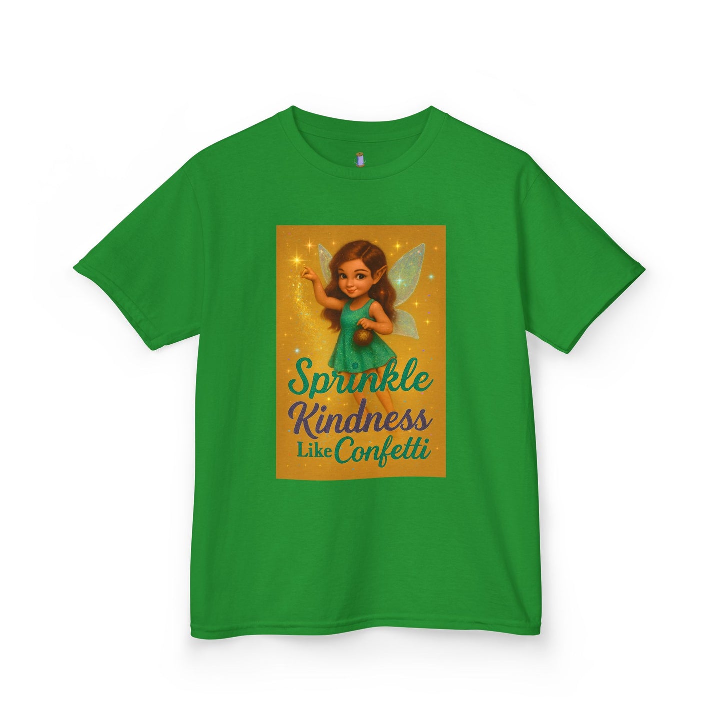 Sparkle Kindness Kids Cotton Tee - Whimsical Fairy Design, Perfect Birthday Gift, Playtime Apparel, Encouraging Message, Kids Fashion