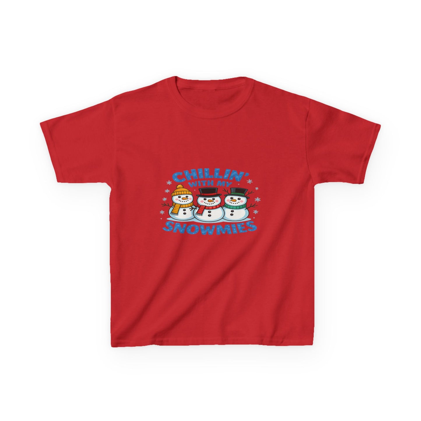 Chillin' with My Snowmies Christmas Tee - Kids Holiday Shirt