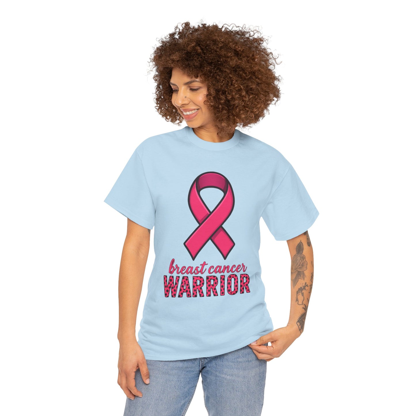 Breast Cancer Warrior Pink Ribbon Tee
