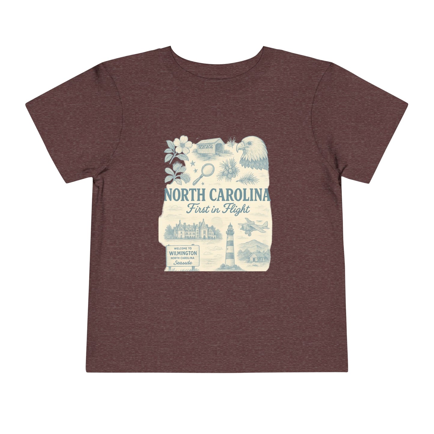 Toddler Tee - NC Landmarks Vintage First in Flight Design