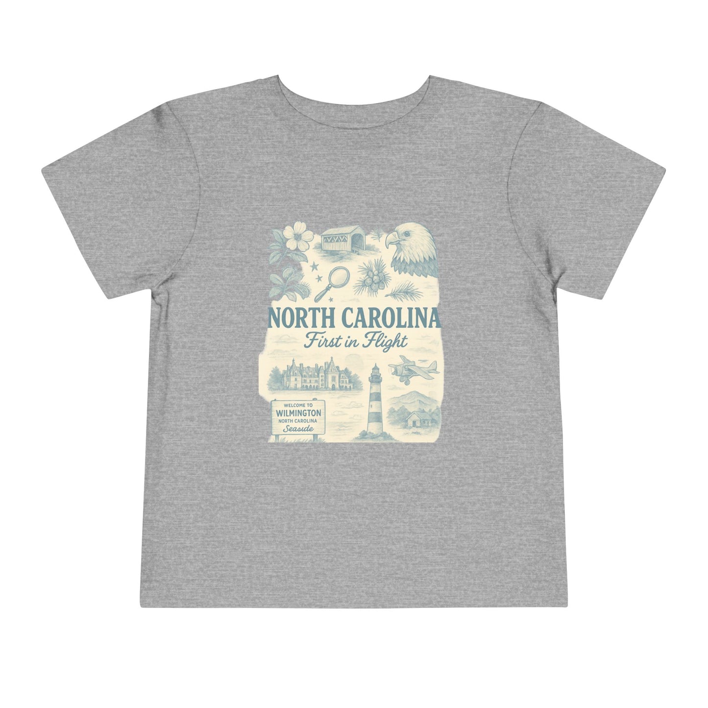 Toddler Tee - NC Landmarks Vintage First in Flight Design