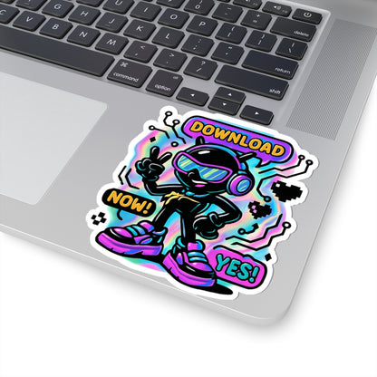 Download Now! Cyber Mascot Kiss-Cut Sticker