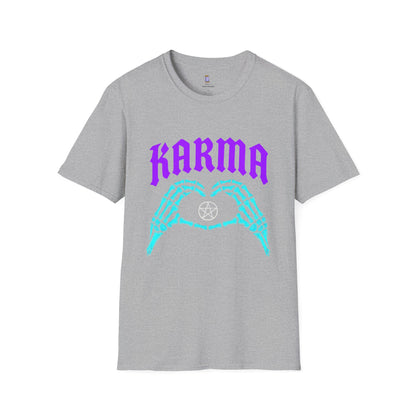 Karma Skeleton Hands T-Shirt, Unisex Graphic Tee, Halloween Costume, Spooky Gift, Alternative Apparel, Casual Wear