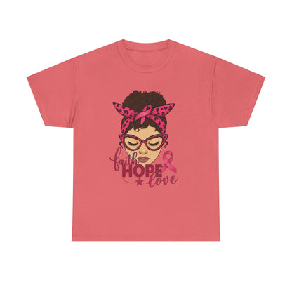 Hope, Faith, Love: Breast Cancer Awareness Tee