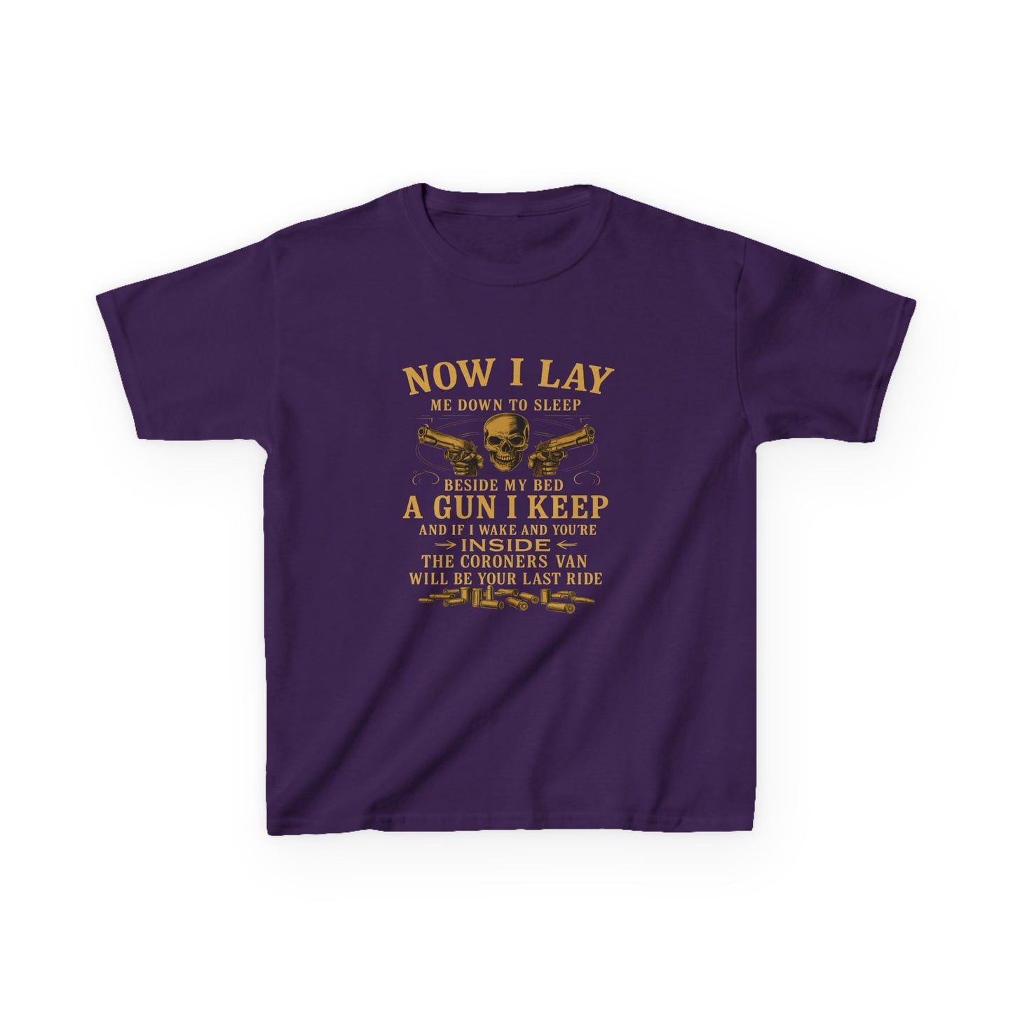 Now I Lay Me Down: Skull & Guns Kids Tee