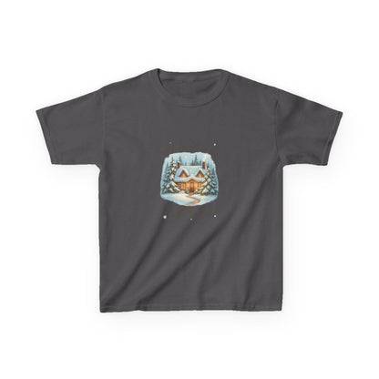 Winter Wishes Dinosaur Tee - Cozy Cottage & Snow
