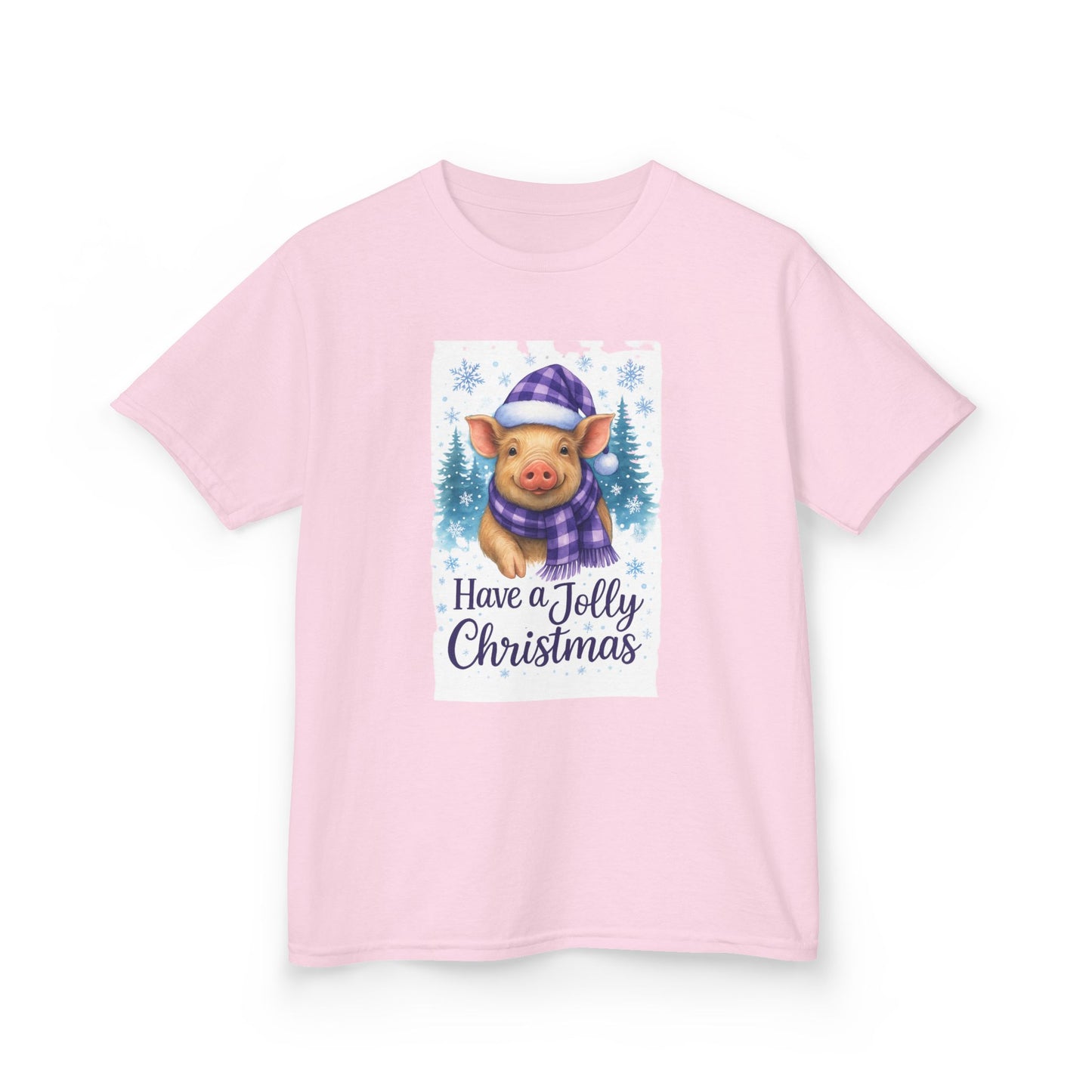 Jolly Pig Christmas Tee - Kids Holiday Shirt