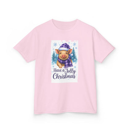 Jolly Pig Christmas Tee - Kids Holiday Shirt