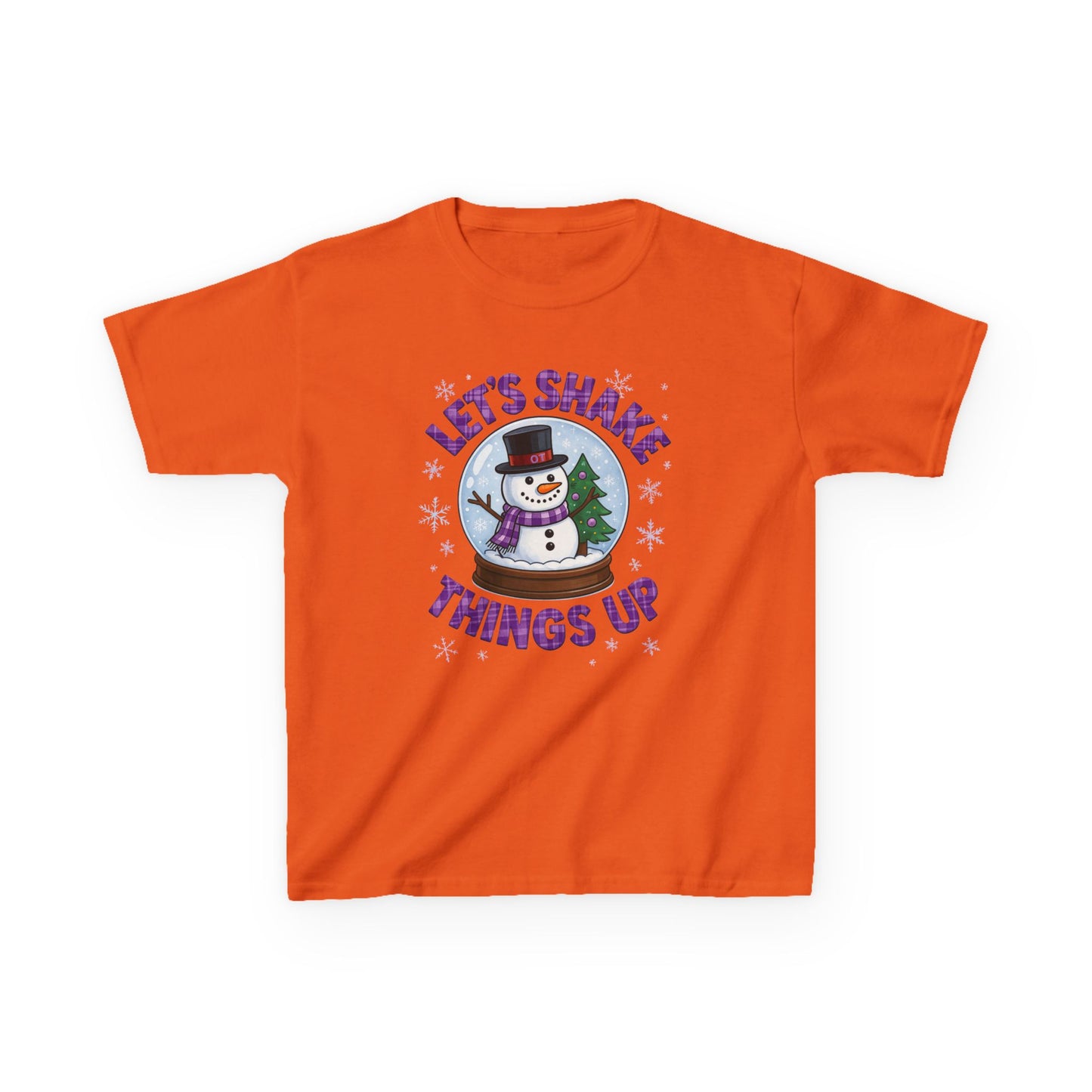 OT Snowman Snow Globe Kids Christmas Tee