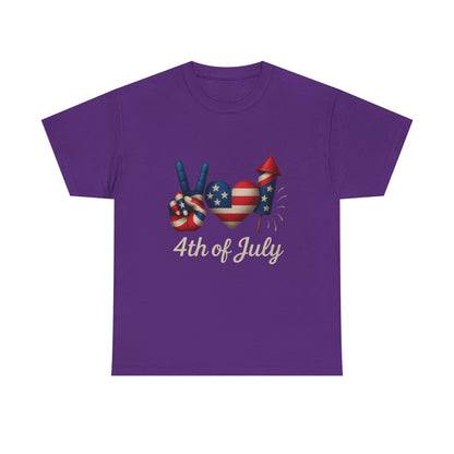 Peace Love Fireworks Tee – Patriotic 4th of July Shirt