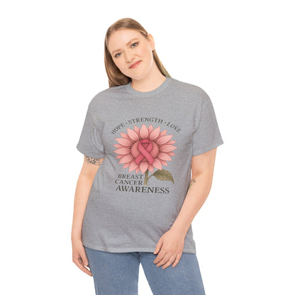 Hope Flower Breast Cancer Awareness Tee