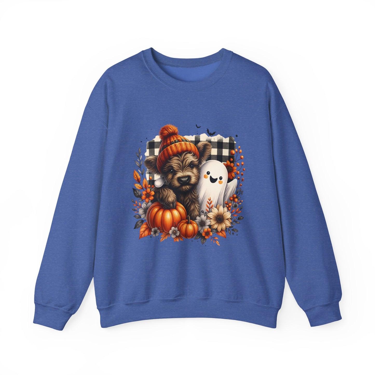 Cute Halloween Dog & Ghost Crewneck Sweatshirt