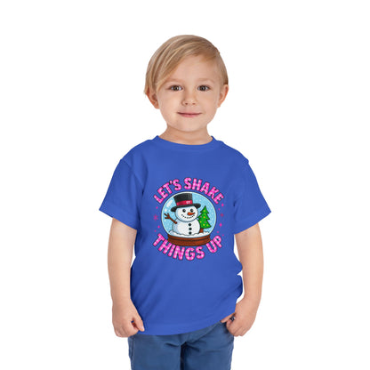 Let's Shake Things Up! Snow Globe Toddler Christmas Tee