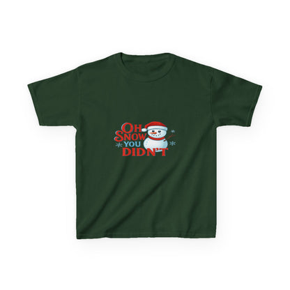 Oh Snow You Didn't! Snowman Dino Christmas Tee