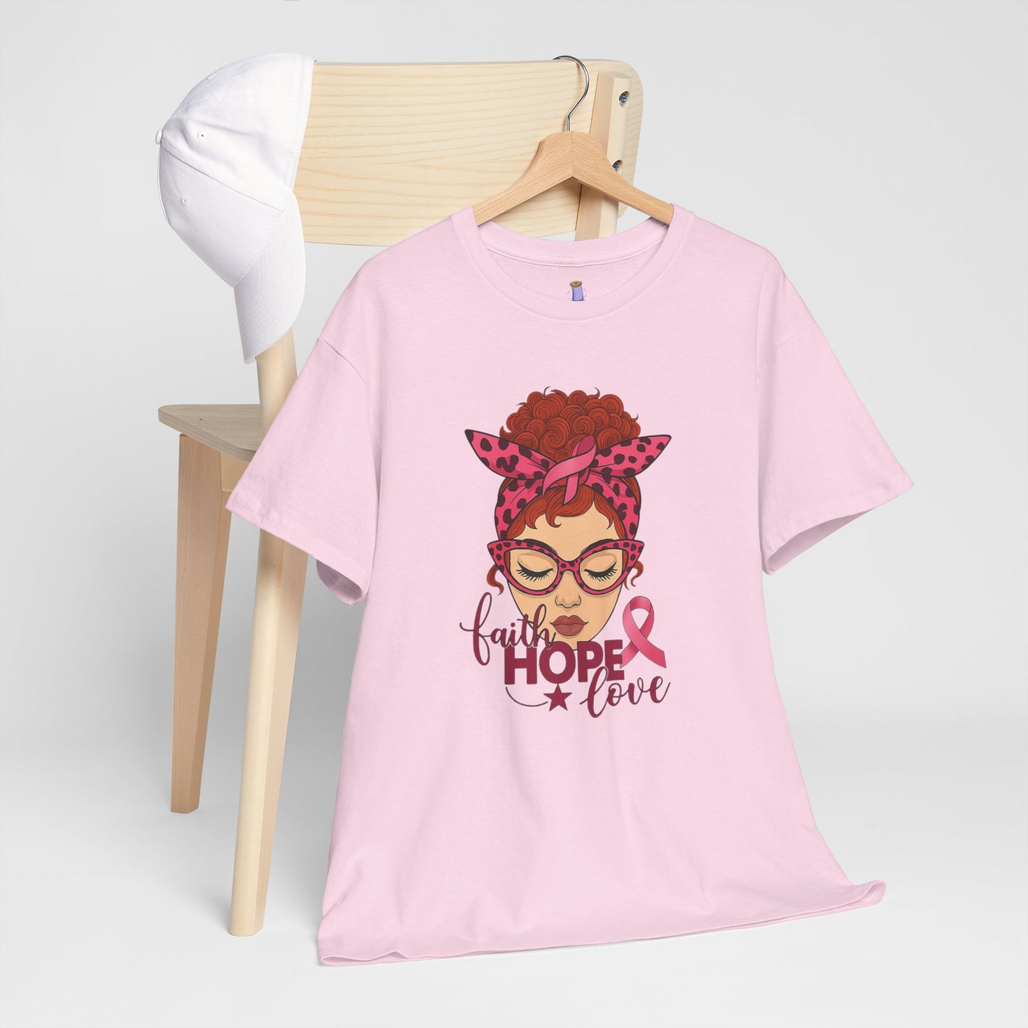 Empowering Cancer Awareness Tee, Hope Love Pink Ribbon Shirt, Inspirational Unisex Tee, Gifts for Breast Cancer Awareness, Supportive [...]