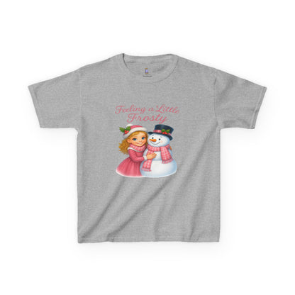 Kids Christmas Tee, Holiday T-shirt for Children, Cute Winter Gift, Frosty Snowman Design, Festive Family Photos