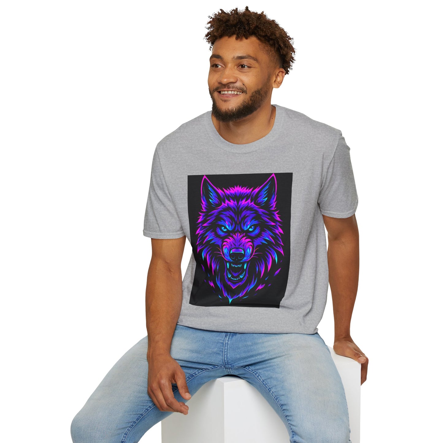 Psychedelic Wolf T-Shirt, Graphic Tee, Animal Lover Gift, Festival Wear, Unique Art Shirt, Unisex Style