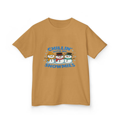 Chillin' with My Snowmies Christmas Tee - Kids Holiday Shirt