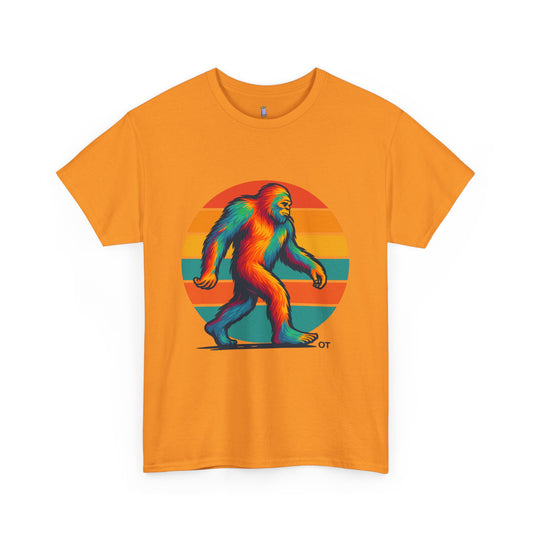 Colorful Bigfoot Unisex T-Shirt, Fun Graphic Tee for Nature Lovers, Perfect for Holidays, Festivals, Camping, Gifts