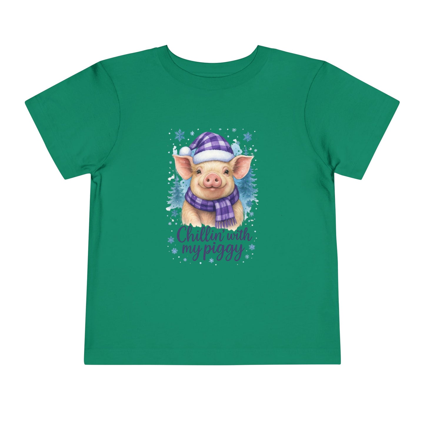 Chillin' Piggy Toddler Christmas Tee