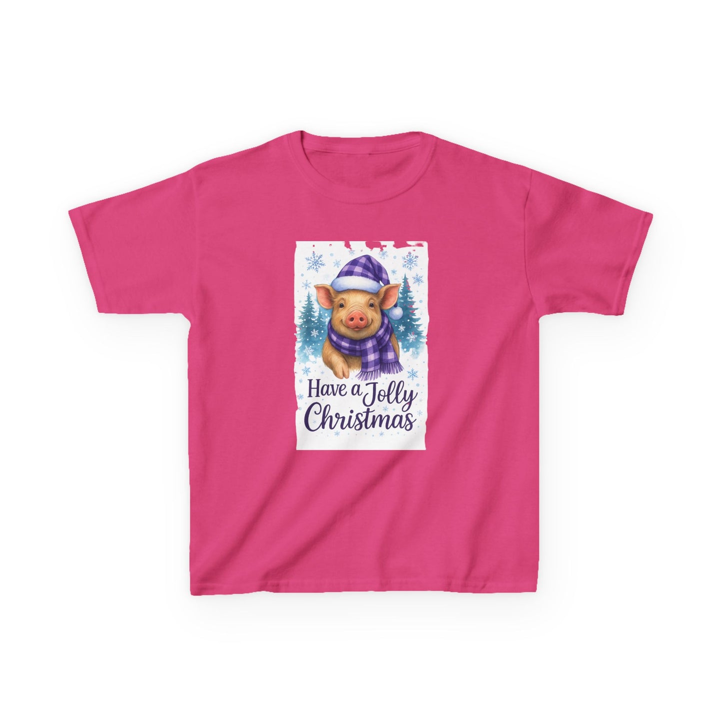 Jolly Pig Christmas Tee - Kids Holiday Shirt