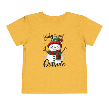 Baby It's Cold Outside Snowman Toddler Christmas Tee