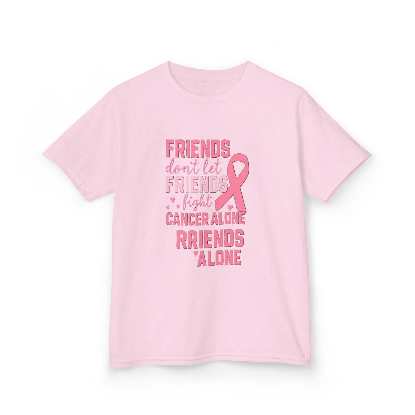 Friends Fight Cancer Alone Tee - Pink Ribbon Kids Shirt