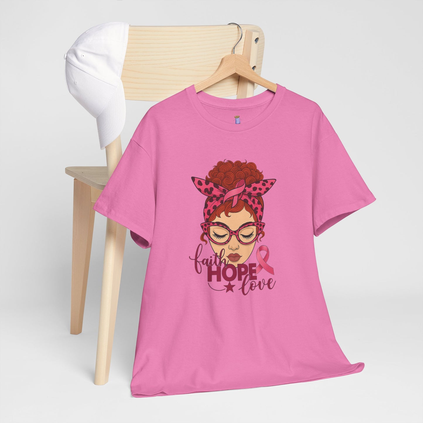 Empowering Cancer Awareness Tee, Hope Love Pink Ribbon Shirt, Inspirational Unisex Tee, Gifts for Breast Cancer Awareness, Supportive [...]