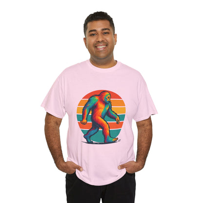 Colorful Bigfoot Unisex T-Shirt, Fun Graphic Tee for Nature Lovers, Perfect for Holidays, Festivals, Camping, Gifts