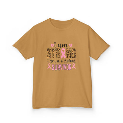 Breast Cancer Awareness Dinosaur Tee - I Am Strong Survivor