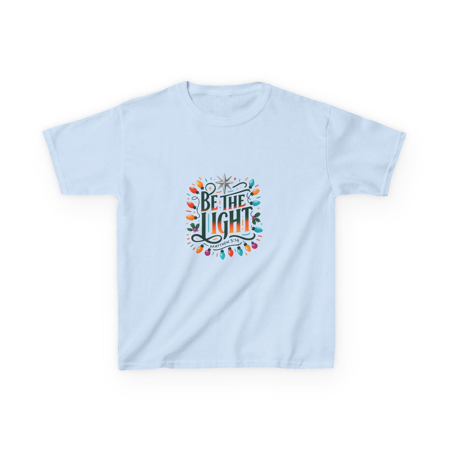 Be the Light Christmas Dinosaur Kids Tee