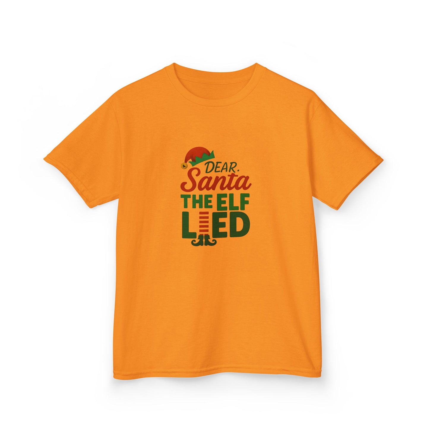 Dear Santa, The Elf Lied! Kids' Christmas Tee