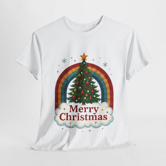 Christmas Rainbow Unisex Tee - Merry Christmas Tree