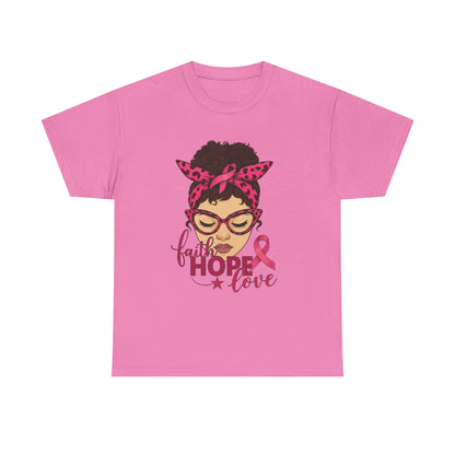 Hope, Faith, Love: Breast Cancer Awareness Tee