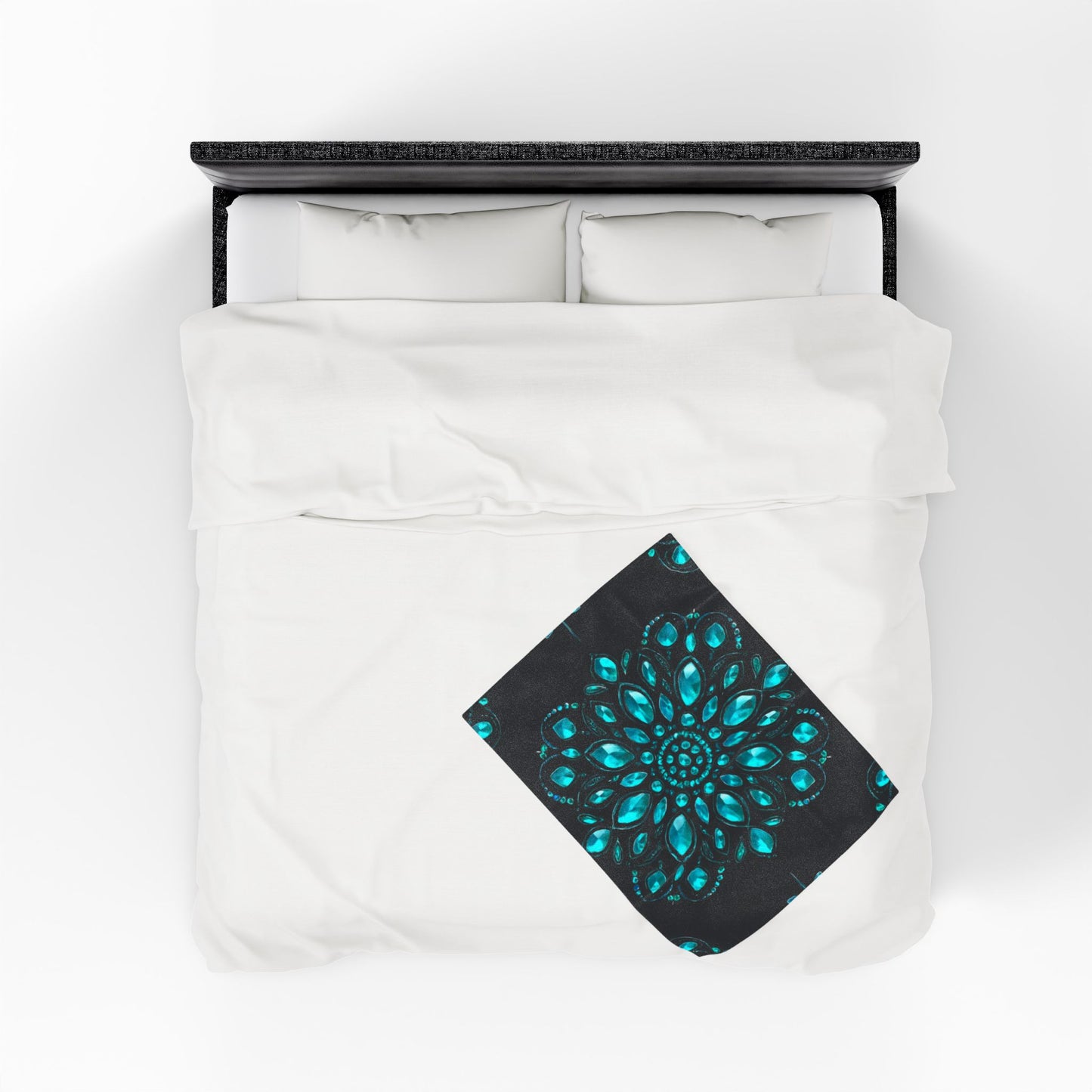 Luxe Velveteen Plush Blanket - Cozy Home Decor, Mandala Design, Gift for Her, Perfect for Winter, Soft Throw Blanket