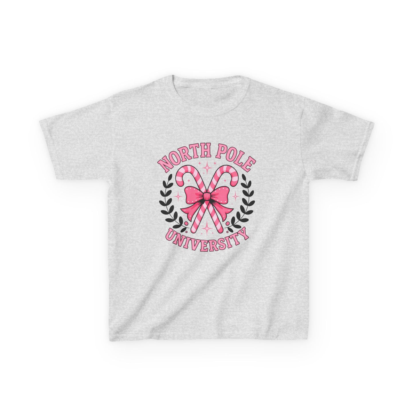 North Pole University Dino Christmas Kids Tee