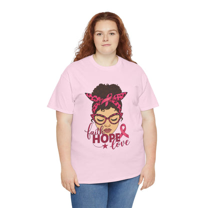 Hope, Faith, Love: Breast Cancer Awareness Tee